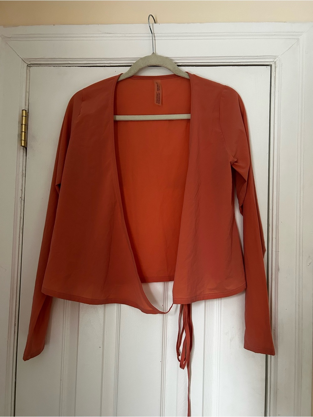 Outdoor Voices Pink Wrap-Style Long Sleeve Top